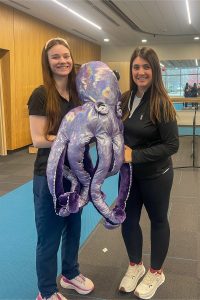 User Engaged in Therapy and playing with an octopus